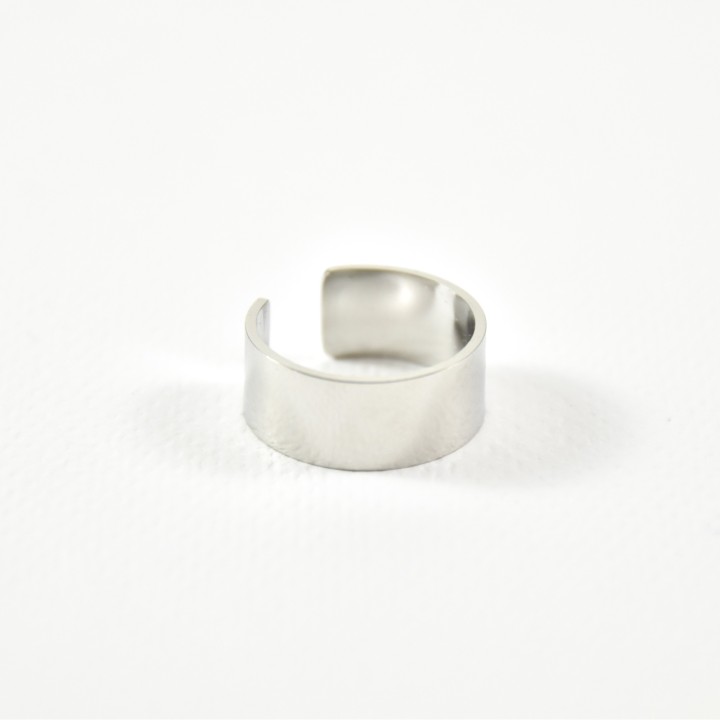 BAGUE LARGE ET LISSE ACIER INOXYDABLE SILVER PETIT PRIX