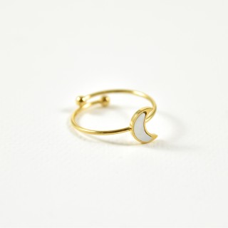 BAGUE ELASTIQUE COEUR ET ETOILE ACIER INOXYDABLE GOLD PETIT PRIX