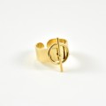 BAGUE GEOMETRIQUE ACIER INOXYDABLE GOLD PETIT PRIX