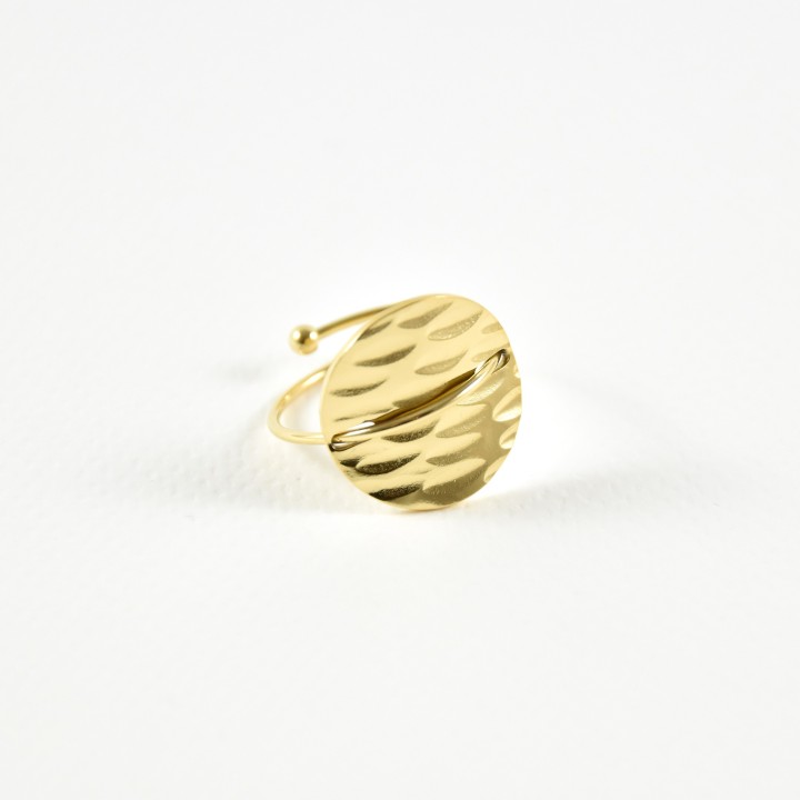 BAGUE RONDE ACIER INOXYDABLE GOLD PETIT PRIX