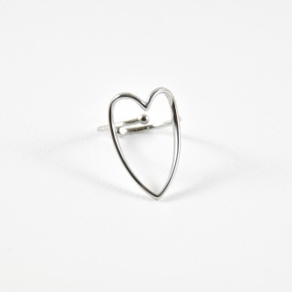 BAGUE ANNEAU FIN BIG LOVE ACIER INOXYDABLE SILVER PETIT PRIX