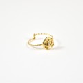 BAGUE FLEUR STRASS ACIER INOXYDABLE GOLD PETIT PRIX