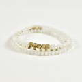 BRACELET COLLIER AMOUR BLANC ET GOLD ACIER INOXYDABLE GOLD PETIT PRIX