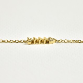 BRACELET POISSON STRASS ACIER INOXYDABLE GOLD PETIT PRIX