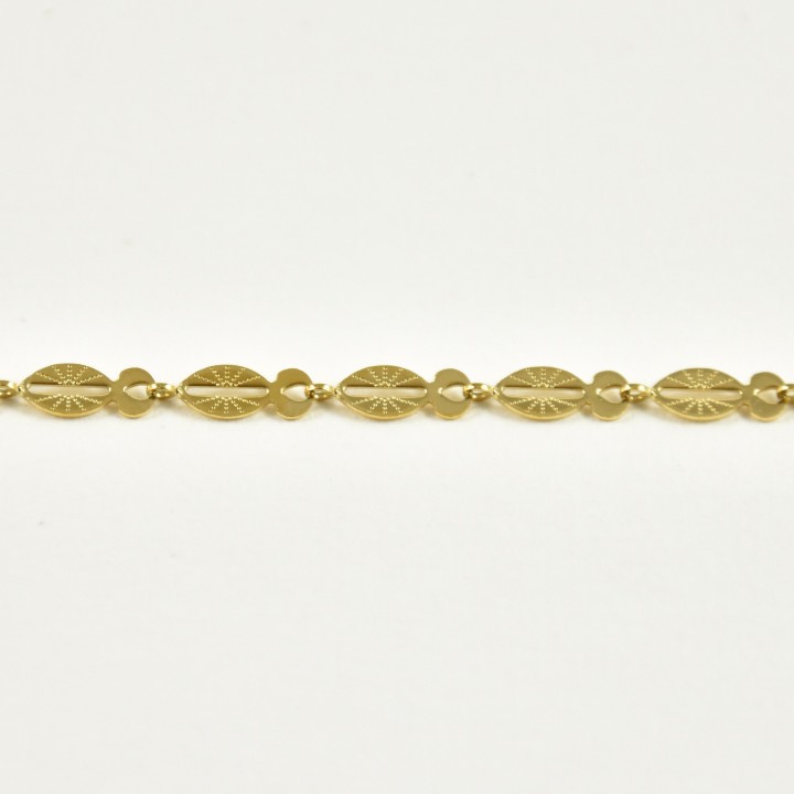 BRACELET MAILLONS RONDS EFFET PLIS ACIER INOXYDABLE GOLD PETIT PRIX