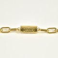 BRACELET GROSSE MAILLE AMOUR ACIER INOXYDABLE GOLD PETIT PRIX