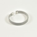 BRACELET MAILLE TRESSEE ET TISSEE ACIER INOXYDABLE SILVER PETIT PRIX