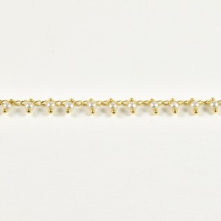 BRACELET PERLES NACRE ACIER INOXYDABLE GOLD PETIT PRIX