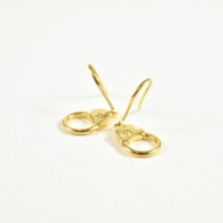 BOUCLES MENOTTES ETOILES ACIER INOXYDABLE GOLD PETIT PRIX