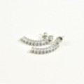 BOUCLES PENDANTES STRASS ACIER INOXYDABLE SILVER PETIT PRIX