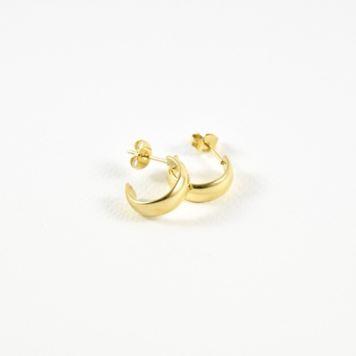 BOUCLES CREOLES OUVERTES ACIER INOXYDABLE GOLD PETIT PRIX