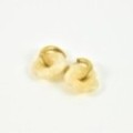 BOUCLES CREOLES FLEURS JAUNES ACIER INOXYDABLE GOLD PETIT PRIX