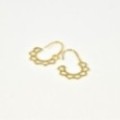 BOUCLES PENDANTES  COEURS CISELES ET ACIER INOXYDABLE GOLD PETIT PRIX