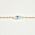 BRACELET OEIL OVALE ACIER INOXYDABLE GOLD PETIT PRIX