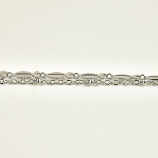 BRACELET DOUBLE RANGS GRAVE ACIER INOXYDABLE SILVER PETIT PRIX