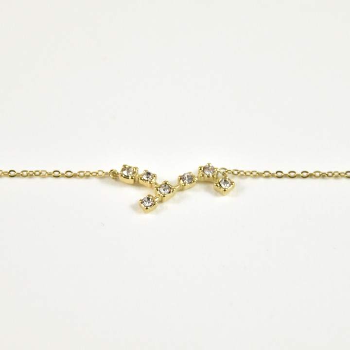 BRACELET CONSTELLATION VIERGE ACIER INOXYDABLE GOLD PETIT PRIX