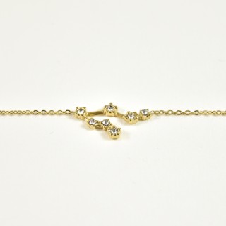 BRACELET CONSTELLATION GEMEAUX ACIER INOXYDABLE GOLD PETIT PRIX