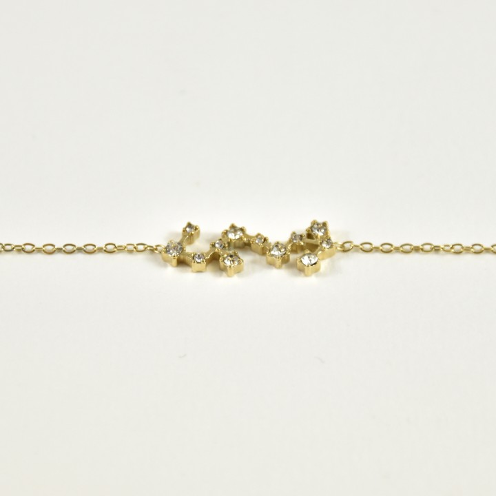 BRACELET CONSTELLATION SCORPION ACIER INOXYDABLE GOLD PETIT PRIX