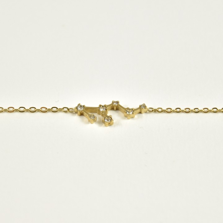 BRACELET CONSTELLATION LION ACIER INOXYDABLE GOLD PETIT PRIX