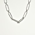 COLLIER GROSSES MAILLES OVALES ACIER INOXYDABLE SILVER PETIT PRIX