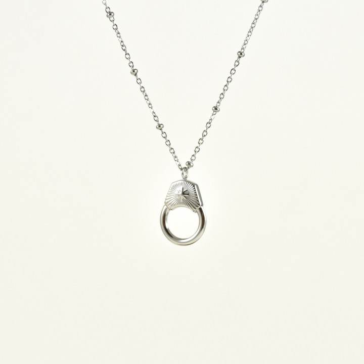 COLLIER CADENAS ETOILE ACIER INOXYDABLE SILVER PETIT PRIX