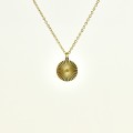 COLLIER SOLEIL GRAVE ACIER INOXYDABLE GOLD PETIT PRIX