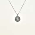 COLLIER SOLEIL GRAVE ACIER INOXYDABLE SILVER PETIT PRIX