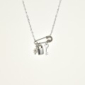 COLLIER EPINGLE ETOILE CADENAS ACIER INOXYDABLE SILVER PETIT PRIX