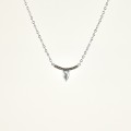 COLLIER COURBE STRASS ACIER INOXYDABLE SILVER PETIT PRIX