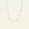 COLLIER ETOILES STRASS ACIER INOXYDABLE GOLD PETIT PRIX