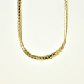 COLLIER GROSSE MAILLE ANGLAISE ACIER INOXYDABLE GOLD PETIT PRIX