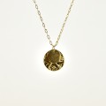 COLLIER ROND MARTELE ET ROND LISSE ACIER INOXYDABLE GOLD PETIT PRIX