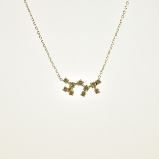 COLLIER CONSTELLATION SAGITTAIRE ACIER INOXYDABLE GOLD PETIT PRIX