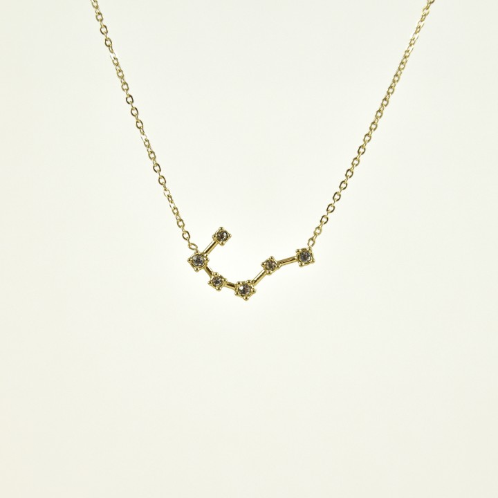 COLLIER CONSTELLATION BALANCE ACIER INOXYDABLE GOLD PETIT PRIX