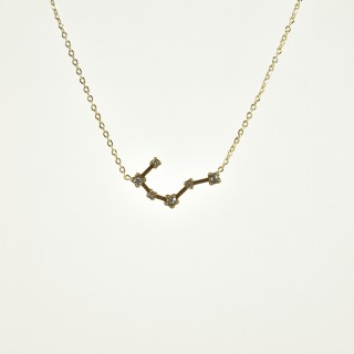 COLLIER CONSTELLATION TAUREAU ACIER INOXYDABLE GOLD PETIT PRIX