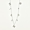 COLLIER MAMAN STRASS ACIER INOXYDABLE SILVER PETIT PRIX