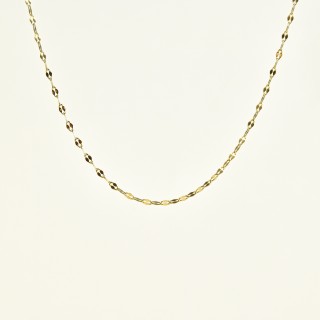 COLLIER MAILLE FILIGRANE TORSADEE ACIER INOXYDABLE GOLD PETIT PRIX