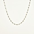 COLLIER PERLES NOIRES ACIER INOXYDABLE GOLD PETIT PRIX