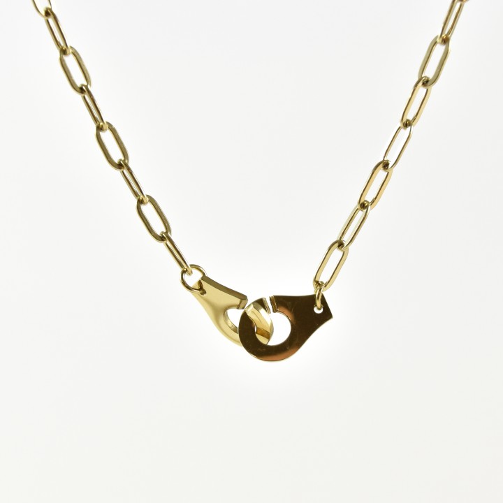 COLLIER MENOTTES ACIER INOXYDABLE GOLD PETIT PRIX