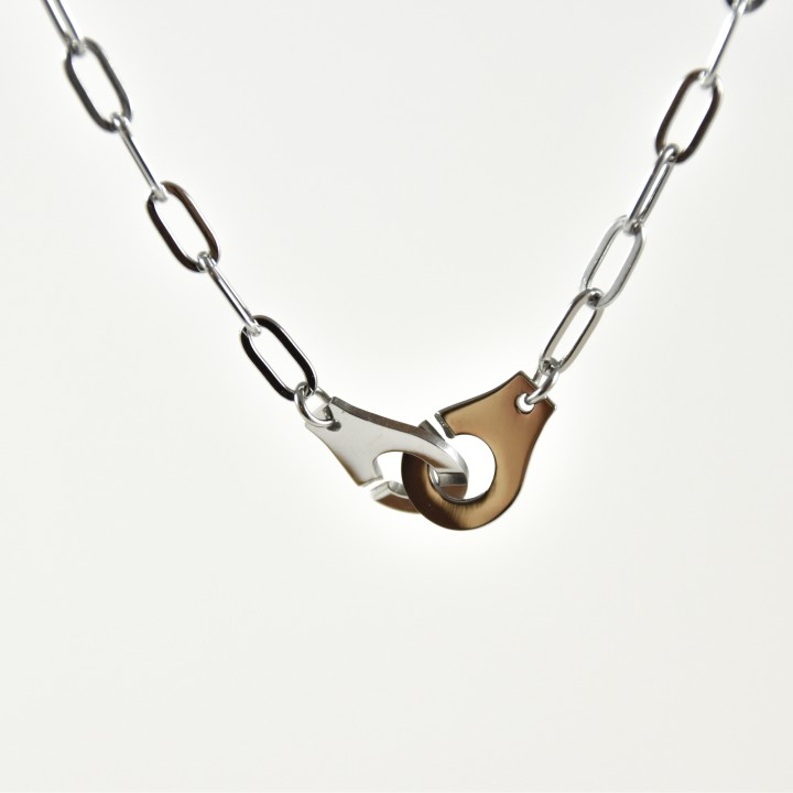 COLLIER MENOTTES ACIER INOXYDABLE GOLD PETIT PRIX