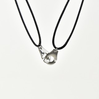 COLLIER CORDON MENOTTES ACIER INOXYDABLE SILVER PETIT PRIX