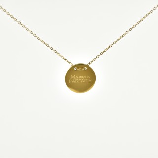 COLLIER MAMAN PARFAITE ACIER INOXYDABLE GOLD PETIT PRIX