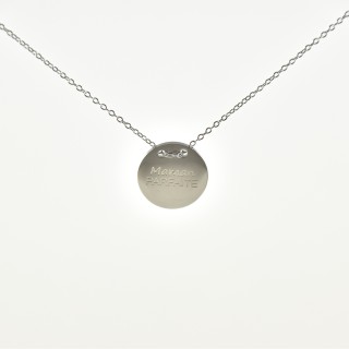 COLLIER MAMAN PARFAITE ACIER INOXYDABLE SILVER PETIT PRIX