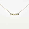 COLLIER MAMAN EFFET PIQUE ACIER INOXYDABLE GOLD PETIT PRIX