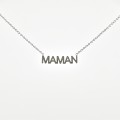 COLLIER MAMAN EFFET PIQUE ACIER INOXYDABLE SILVER PETIT PRIX