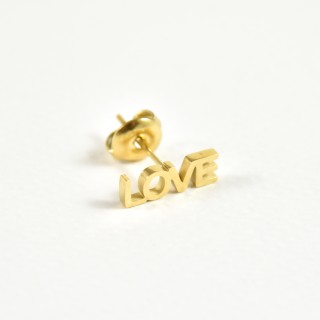 PUCE LOVE ACIER INOXYDABLE GOLD PETIT PRIX