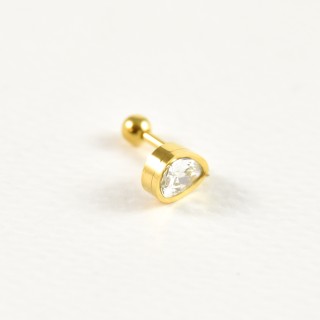 PIERCING GOUTTE STRASS ACIER INOXYDABLE GOLD PETIT PRIX