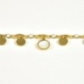 BRACELET PASTILLES RONDES GOLD ET NACRE ACIER INOX GOLD PETIT PRIX