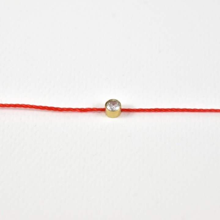 BRACELET CORDON ROUGE ACIER INOXYDABLE GOLD PETIT PRIX