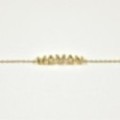 BRACELET MAMAN EFFET PIQUE ACIER INOXYDABLE GOLD PETIT PRIX